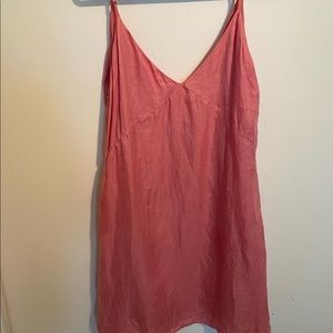 salmon colored dress